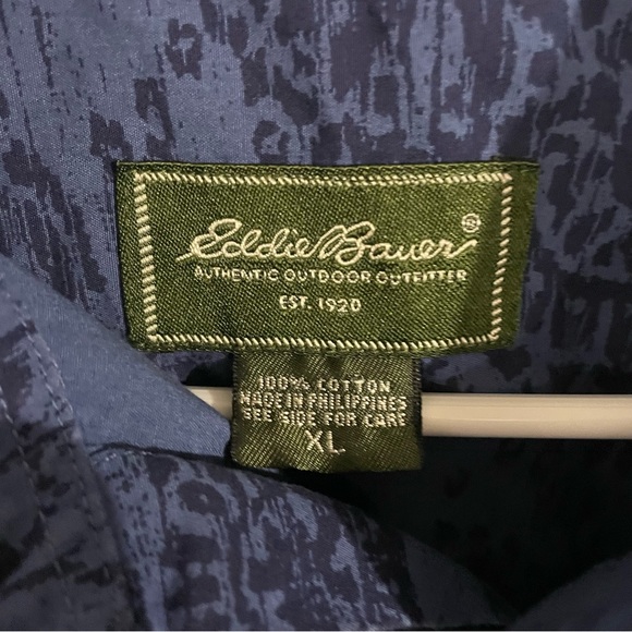 Eddie Bauer button down shirt mens size XL blue - Picture 3 of 3